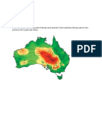Map rainfall lines identify dry wet areas Australia