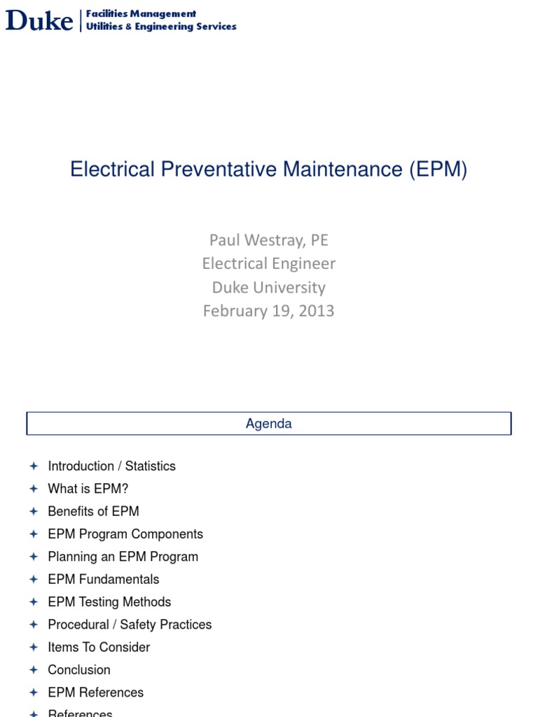 Electrical Preventative Maintenance | PDF