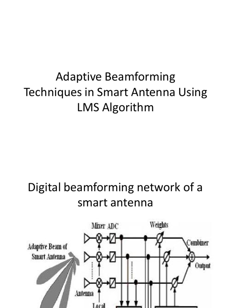 Adaptive Beamforming LMS Algorithm | PDF | Science & Mathematics ...