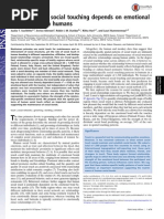 Topography of social touching depends on emotional bonds between humans