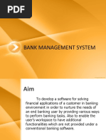 Synopsis Report For Bank Managment Services