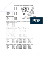 Metode Perhitungan Campuran Beton Job Mix Desain