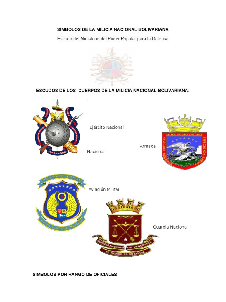 Símbolos de la Milicia Bolivariana | PDF | Historia