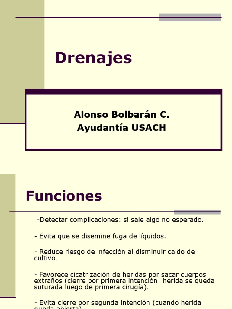 drenajes | Herida | Especialidades Medicas | Prueba gratuita de 30 días