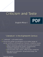 Curs 3 - Criticism and Taste