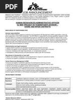 Job Vacancy HR Officer 15032010