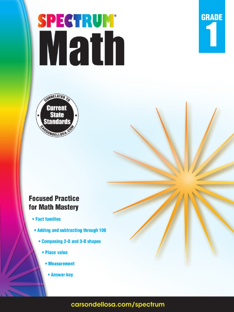 SpectrumMath SampleBook Grade1.Compressed | PDF | Arithmetic | Teaching ...