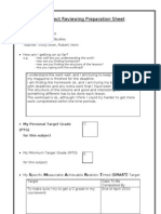 Subject Reviewing Preparation Sheet: S M A R T (Smart)