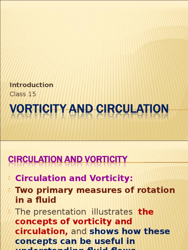 Circulation and Vorticity in Fluid Mechanics | PDF | Rotation Around A ...