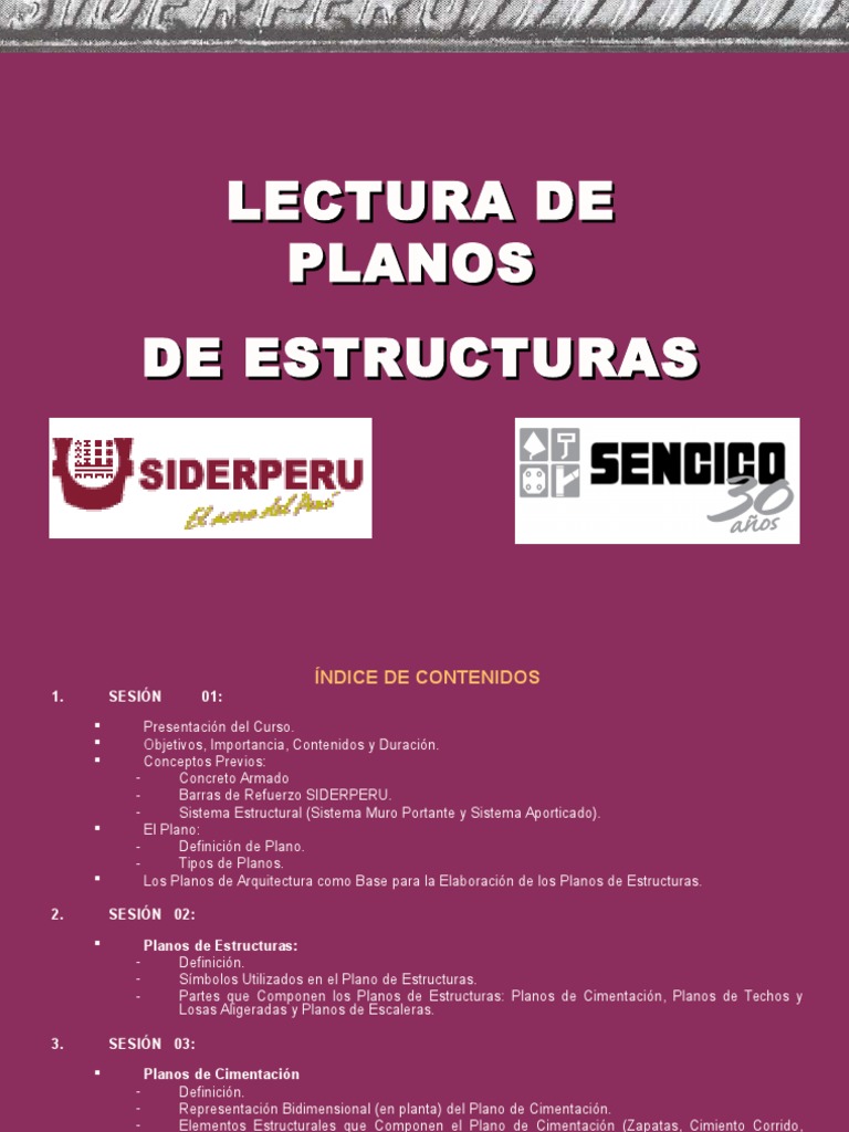 Curso Lectura de Planos de Estructuras Sesión 06 | PDF | Fundación ...
