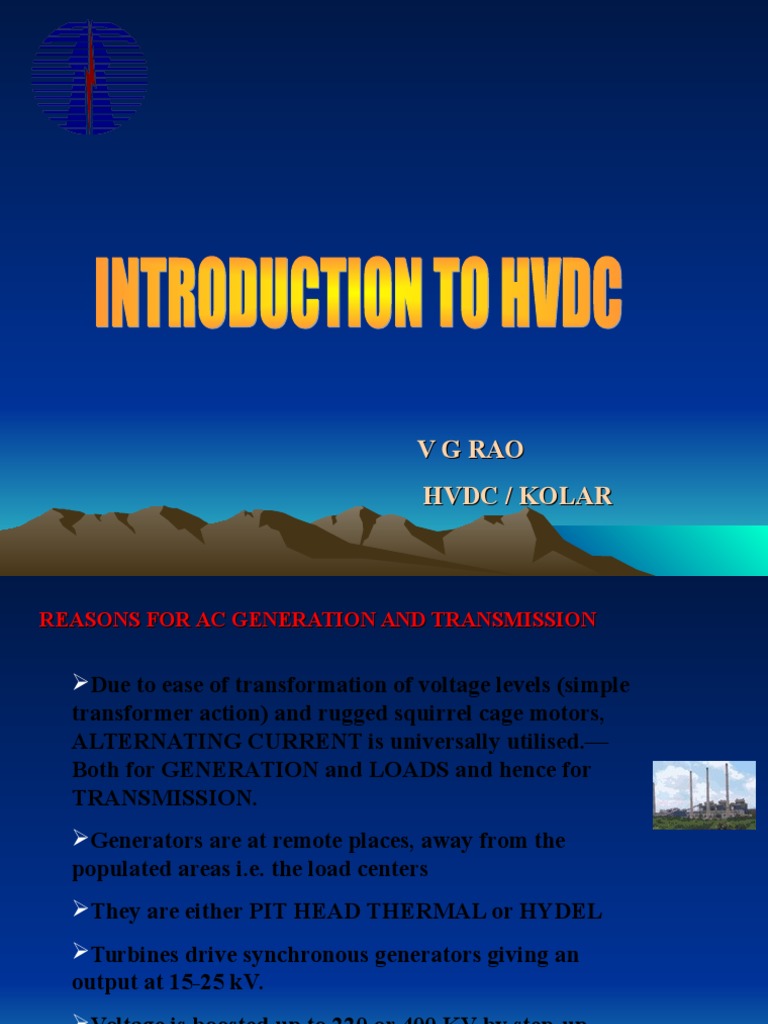 Basics of HVDC | PDF | High Voltage Direct Current | Rectifier