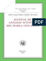 Manual de Análisis Acústico Del Habla Con Praat Correa Alejandro Mayo 2 2014