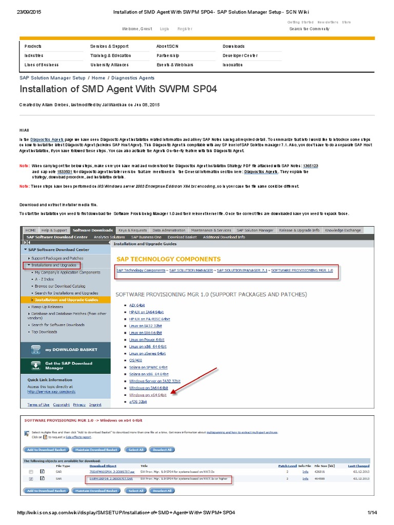 Installation of SMD Agent With SWPM | PDF | Wiki | Computer File