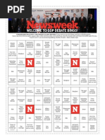 Newsweek Republican Presidential Debate Bingo