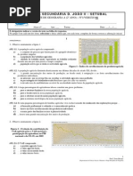 Teste de Avaliação Tipo Geografia
