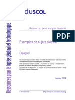 Cycle Terminal Espagnol Sujets Etudes 239135