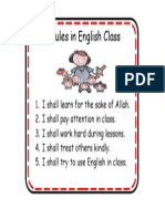 5 Rules in English Class