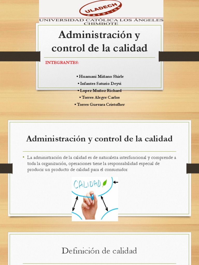 Administración y Control de Calidad | PDF | Iso 9000 | Calidad (comercial)