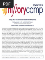 History Camp Iowa 2015 Flier With Sessions