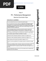 CIMA_P2_Performance Management_Specimen Papers_Qs_Nov_2009