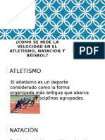 ¿Cómo Se Mide La Velocidad en El Atletismo, Natación y Béisbol?