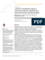 Predictors of Extubation Failure 