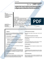 Nbr 12217 Nb 593 - Projeto de Reservatorio de Distribuicao D