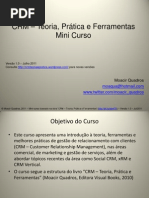 Crm Teoria Pratica e Ferramentas Mini Curso