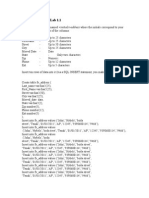 Database Finacials Lab 1.1