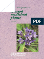 WHO Monographs On Selected Medicinal Plants Vol 3