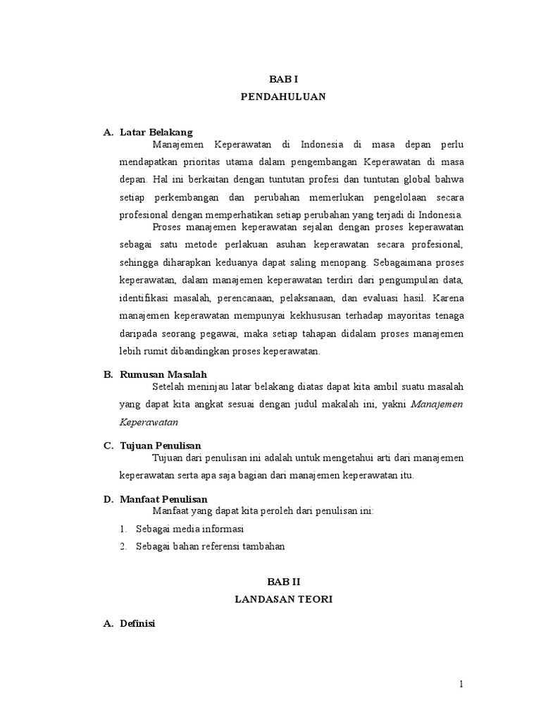 Manajemen Keperawatan Jiwa