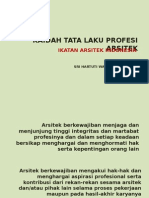 Kaidah Tata Laku Profesi Arsitek 