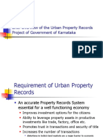 Brief Overview of The Urban Property Records Project of Government of Karnataka