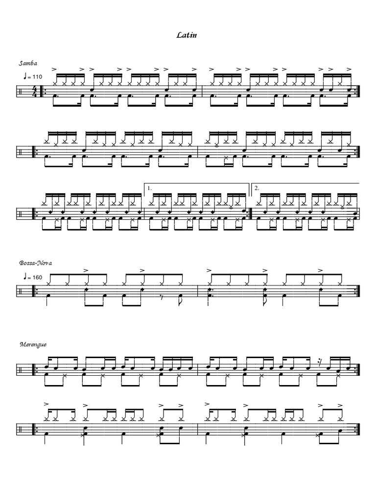 Drum Score Archive StyleLatin