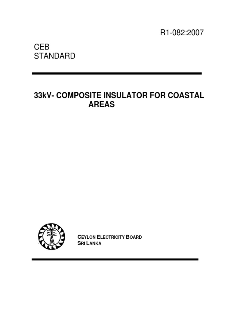 33kV Composite Insulator Specification | PDF | Insulator (Electricity ...