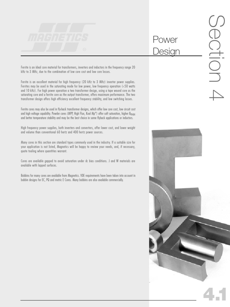 Power Design PDF Inductor Transformer