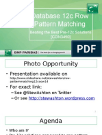 CON3450 Oracle Database 12c Row Pattern Matching - Beating the Best Pre-12c Solutions