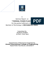 A Seminar Report On: "Thermal Power Plant "