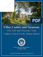 Download Villas Castles And Vacations - How Perks and Giveaways Create Conflicts of Interest in the Annuity Industry - Senator Elizabeth Warren Report - US Senate - October 2015 by Seni Nabou SN287436841 doc pdf