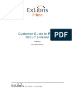 Customer Guide To Primo Documentation
