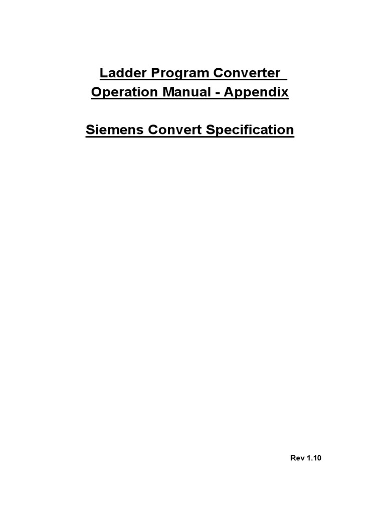 Siemens Ladder Program Conversion Guide | PDF | Exponential Function ...