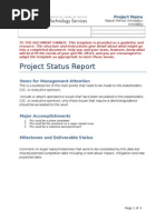Client Status Report Template | PDF