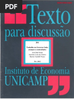 Trabalho No Governo Lula - Avanços e Contradições