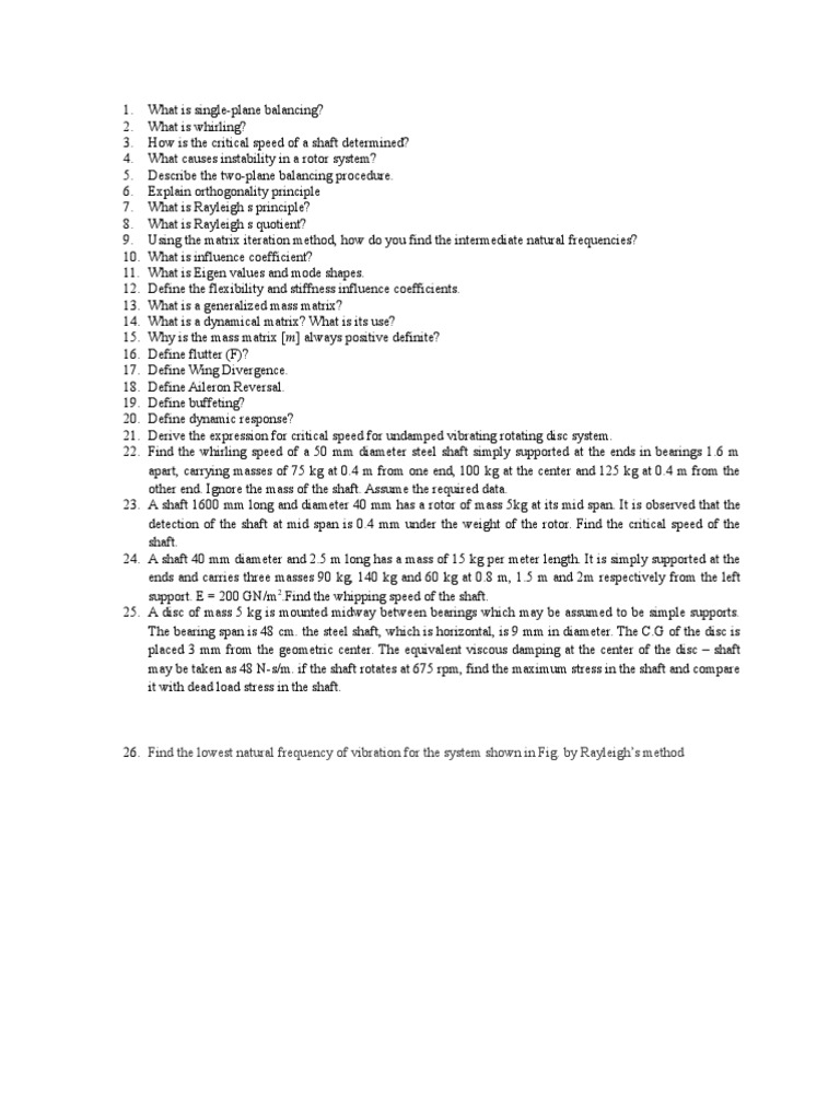 MVSD MID 2 Imp Ques | PDF | Normal Mode | Kilogram