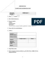 Application Form Bose