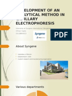 Development of An Analytical Method in Capillary Electrophoresis