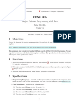 CENG 305: Object Oriented Programming With Java
