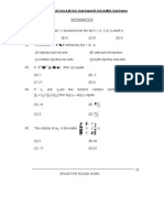 KIITEE Sample Papers-10 (Mathematics Question Paper-B.tech &m.tech)