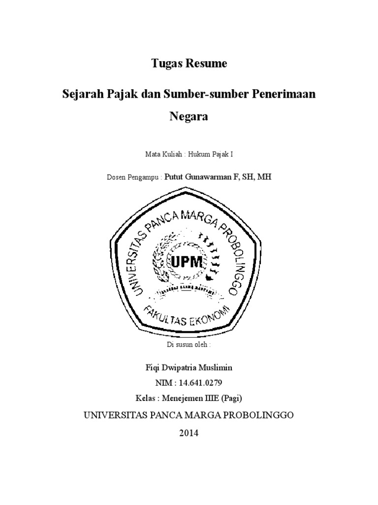 Sejarah dan Perkembangan Pajak di Indonesia | PDF