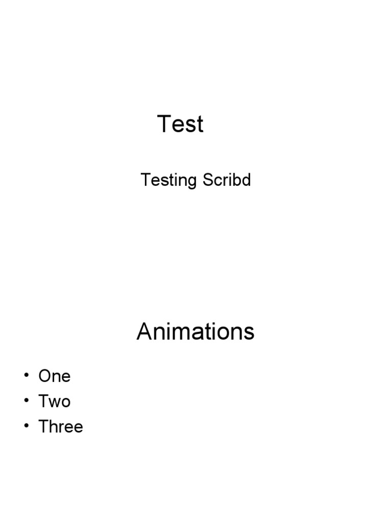 Scribd Testing Animations Guide | PDF
